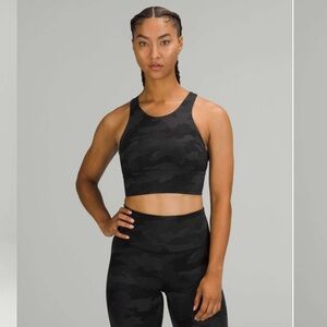 Lululemon Black Camo Longline Bra